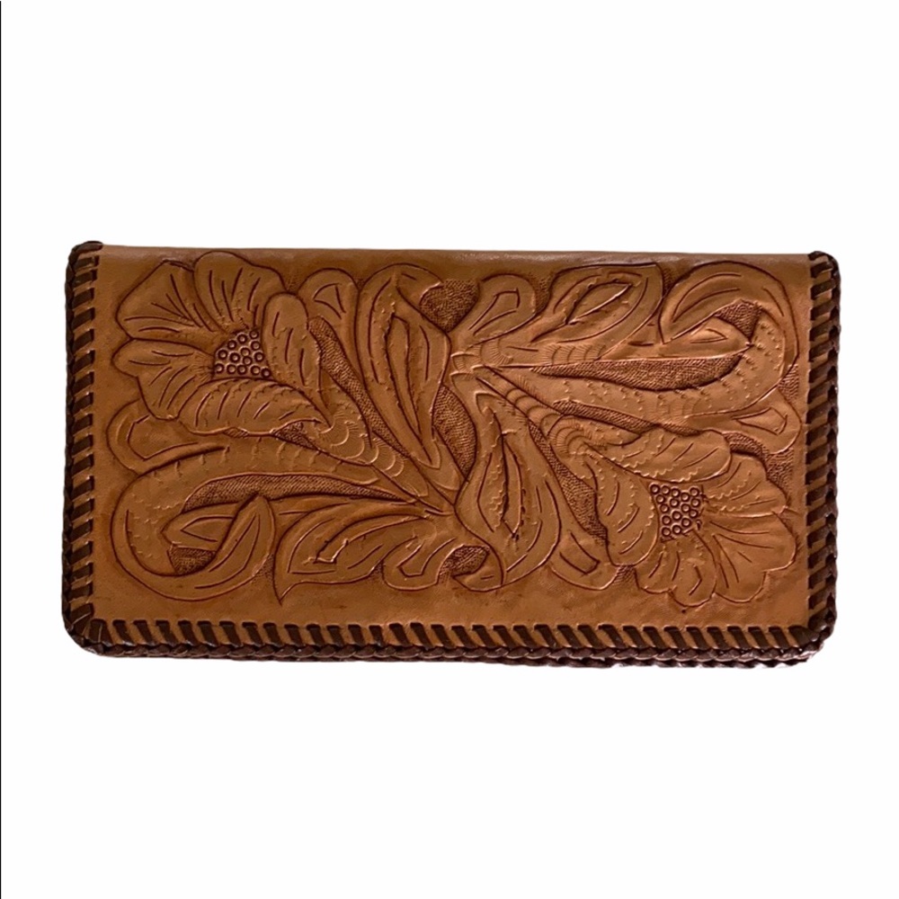 Vintage Hand Tooled Leather Wallet